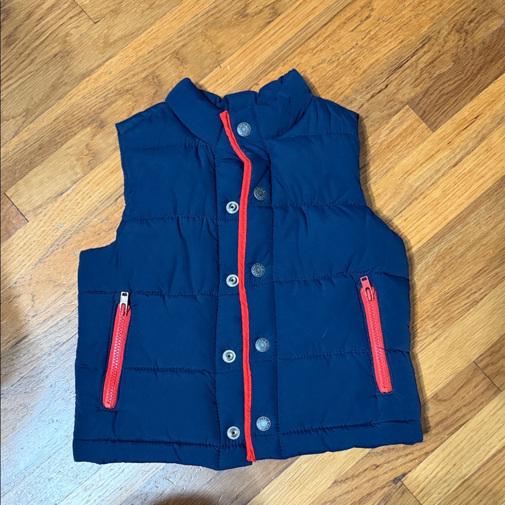 JANIE AND JACK - BOYS NAVY/RED VEST - SIZE 12-18m